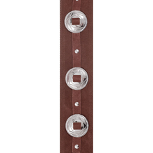 Load image into Gallery viewer, D&#39;addario Planet Waves Conchos Leather Guitar Strap