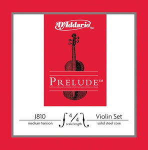 D'addario Prelude Violin String SET, Medium TENSION, 3/4 or 4/4 Scale