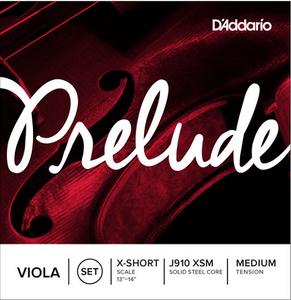 D'addario Prelude Viola String SET, Extra Short Scale, Medium Tension