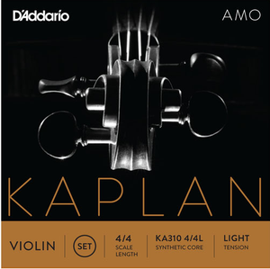D'addario Kaplan Amo Violin String SET, 4/4 Scale, Light Tension