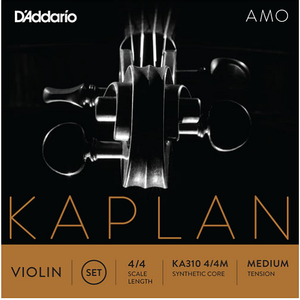 D'addario Kaplan Amo Violin String SET, 4/4 Scale, Medium Tension