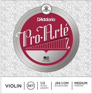 D'addario Pro-Arte Violin String SET, 1/2 Scale, Medium Tension