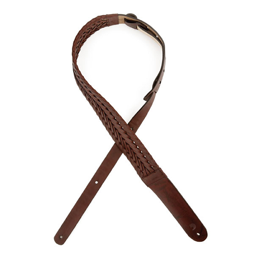 D'addario Planet Waves Brown Braided Leather Guitar Strap
