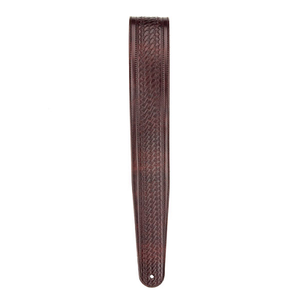 D'addario Planet Waves Brown Embossed Weave Leather Guitar Strap