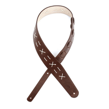Load image into Gallery viewer, D&#39;addario Planet Waves Decorative Stitch Leather Guitar Strap