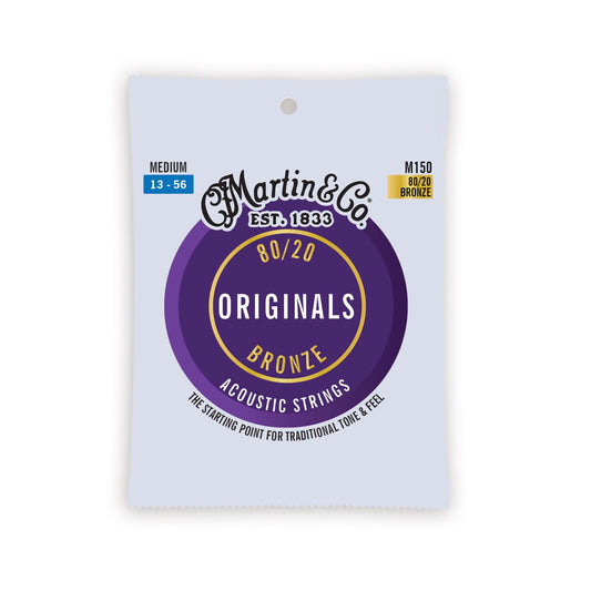 Martin Originals 80/20 Medium Acoustic Guitar String Set - M150