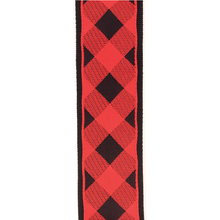 Load image into Gallery viewer, D&#39;addario Planet Waves Americana Woven Buffalo Check Red Guitar Strap