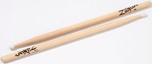 Zildjian Hickory Series Drum Sticks -5B Nylon Tip Natural Finish