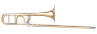 B&S Meistersinger Bb/F Tenor Trombone - Nickel Silver Bell Garland & Gold Outer - Lacquer - MS14K-L