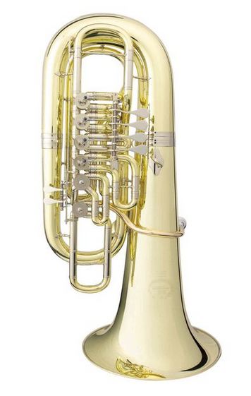 B&S F Tuba - 6 Rotary Valves - Clear Lacquered - 5100/W-L