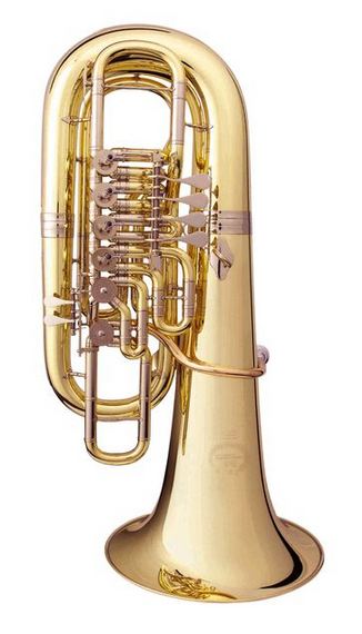 B&S F Tuba - 6 Rotary Valves - Gold Brass - 5100/WG-L