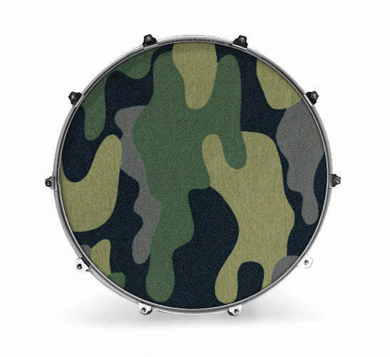 Evans Fabrics Bass Drum Head - Camouflage