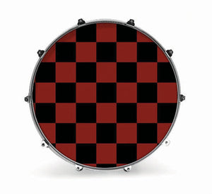 Evans Graphics Bass Drum Head - Red Checker