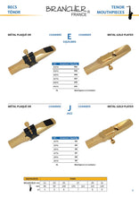 Load image into Gallery viewer, Brancher Gold Plated Tenor Sax Mouthpiece W/ Gold Plated Ligature