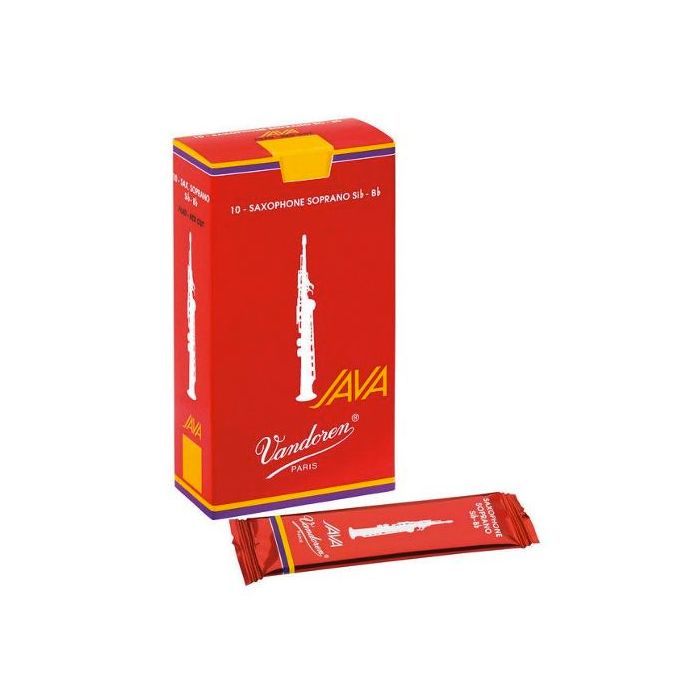 Vandoren Java Red Soprano Sax Reeds - 10 Per Box