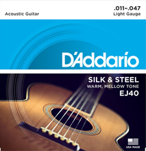 Load image into Gallery viewer, D&#39;addario Silk &amp; Steel FOLK, Light, 11-47 Acoustic Guitar Strings