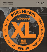 Load image into Gallery viewer, D&#39;addario XL Pure NICKEL, Regular Light, 10-45 Electric Guitar Strings